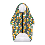 Clover And Beer St. Patrick's Day Print Dog Zip Up Hoodie