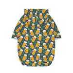 Clover And Beer St. Patrick's Day Print Dog Zip Up Hoodie