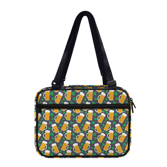 Clover And Beer St. Patrick's Day Print Double Strap Bible Bag
