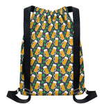 Clover And Beer St. Patrick's Day Print Drawstring Backpack