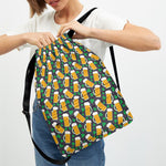 Clover And Beer St. Patrick's Day Print Drawstring Backpack