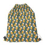 Clover And Beer St. Patrick's Day Print Drawstring Bag