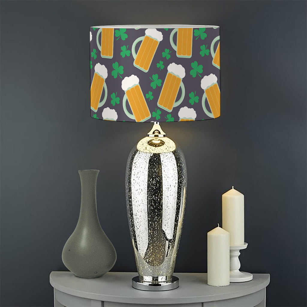 Clover And Beer St. Patrick's Day Print Drum Lamp Shade