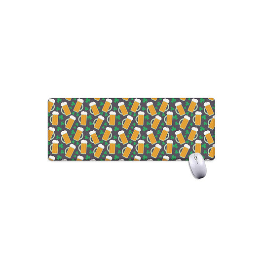 Clover And Beer St. Patrick's Day Print Extended Mouse Pad