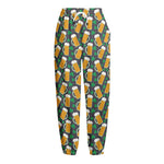 Clover And Beer St. Patrick's Day Print Fleece Lined Knit Pants