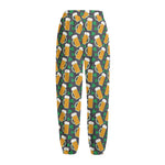 Clover And Beer St. Patrick's Day Print Fleece Lined Knit Pants