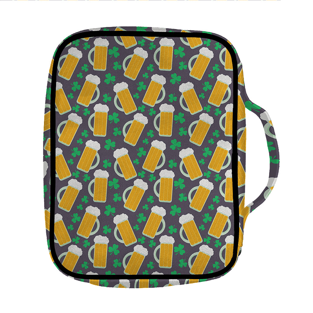 Clover And Beer St. Patrick's Day Print Front Pocket Bible Bag