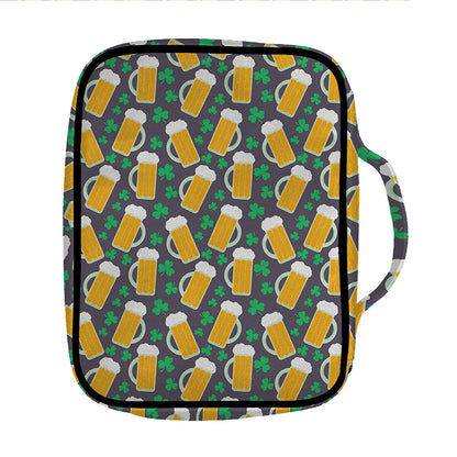 Clover And Beer St. Patrick's Day Print Front Pocket Bible Bag