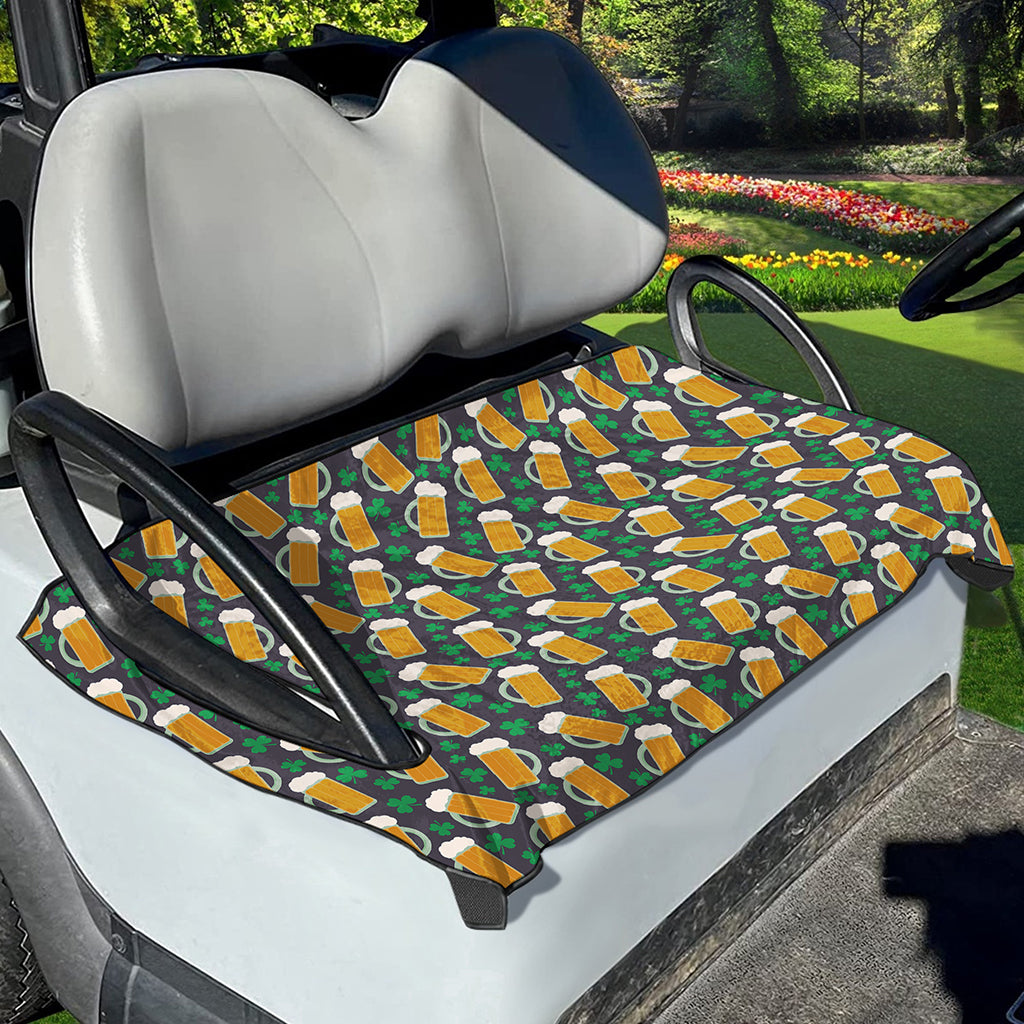 Clover And Beer St. Patrick's Day Print Golf Cart Seat Cover