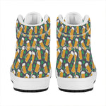 Clover And Beer St. Patrick's Day Print High Top Leather Sneakers