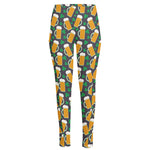 Clover And Beer St. Patrick's Day Print High-Waisted Pocket Leggings