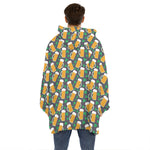 Clover And Beer St. Patrick's Day Print Hoodie Blanket