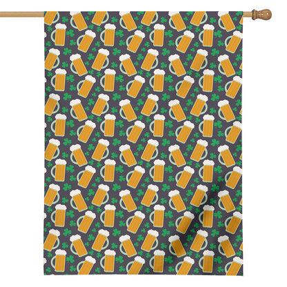 Clover And Beer St. Patrick's Day Print House Flag