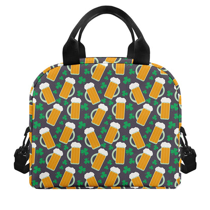 Clover And Beer St. Patrick's Day Print Insulated Lunch Bag