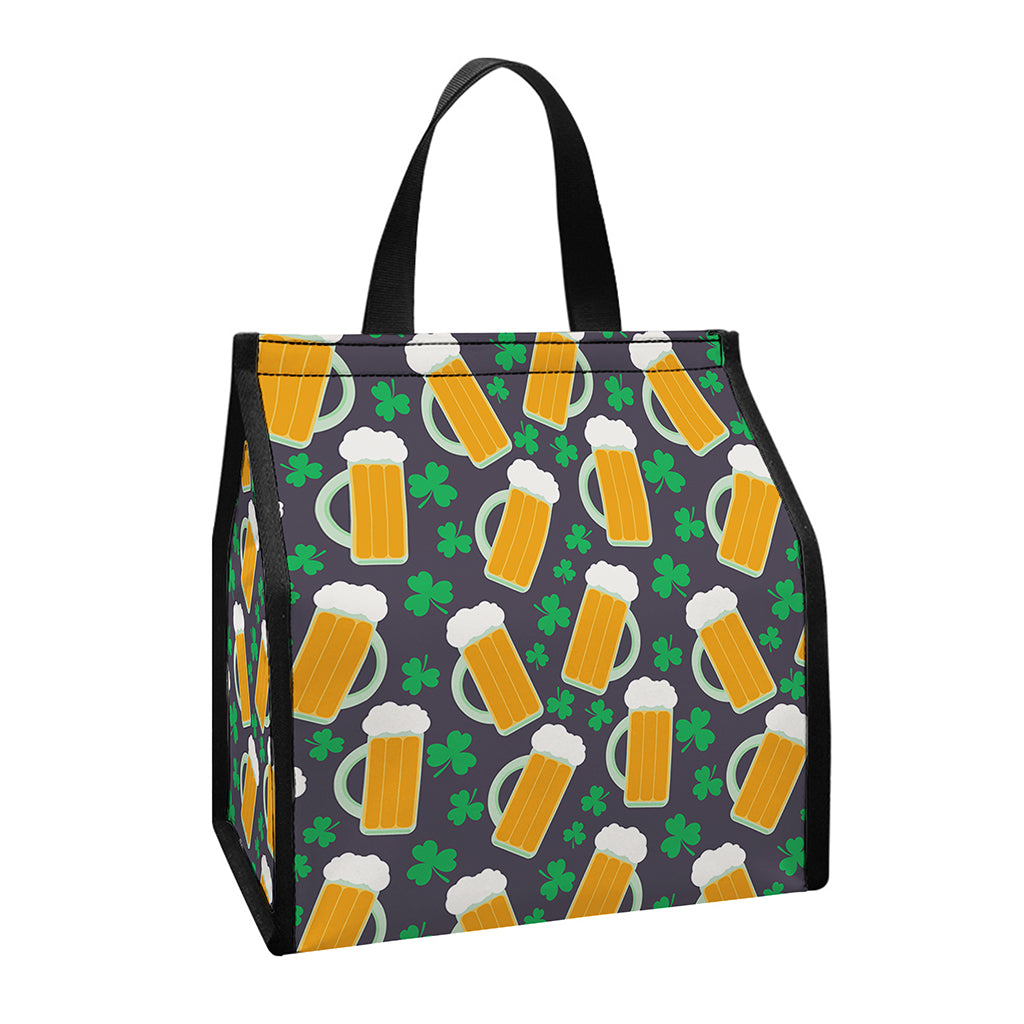 Clover And Beer St. Patrick's Day Print Insulated Lunch Tote