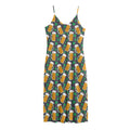 Clover And Beer St. Patrick's Day Print Jersey Midi Cami Dress