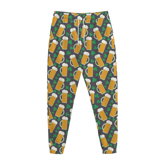 Clover And Beer St. Patrick's Day Print Jogger Pants