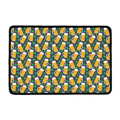 Clover And Beer St. Patrick's Day Print Kitchen Mat