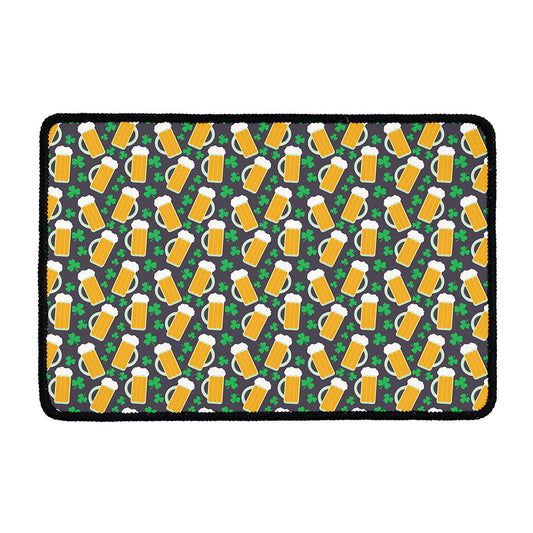 Clover And Beer St. Patrick's Day Print Kitchen Mat