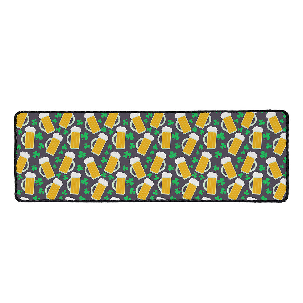 Clover And Beer St. Patrick's Day Print Long Kitchen Mat