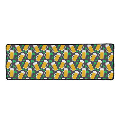 Clover And Beer St. Patrick's Day Print Long Kitchen Mat