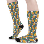 Clover And Beer St. Patrick's Day Print Long Socks