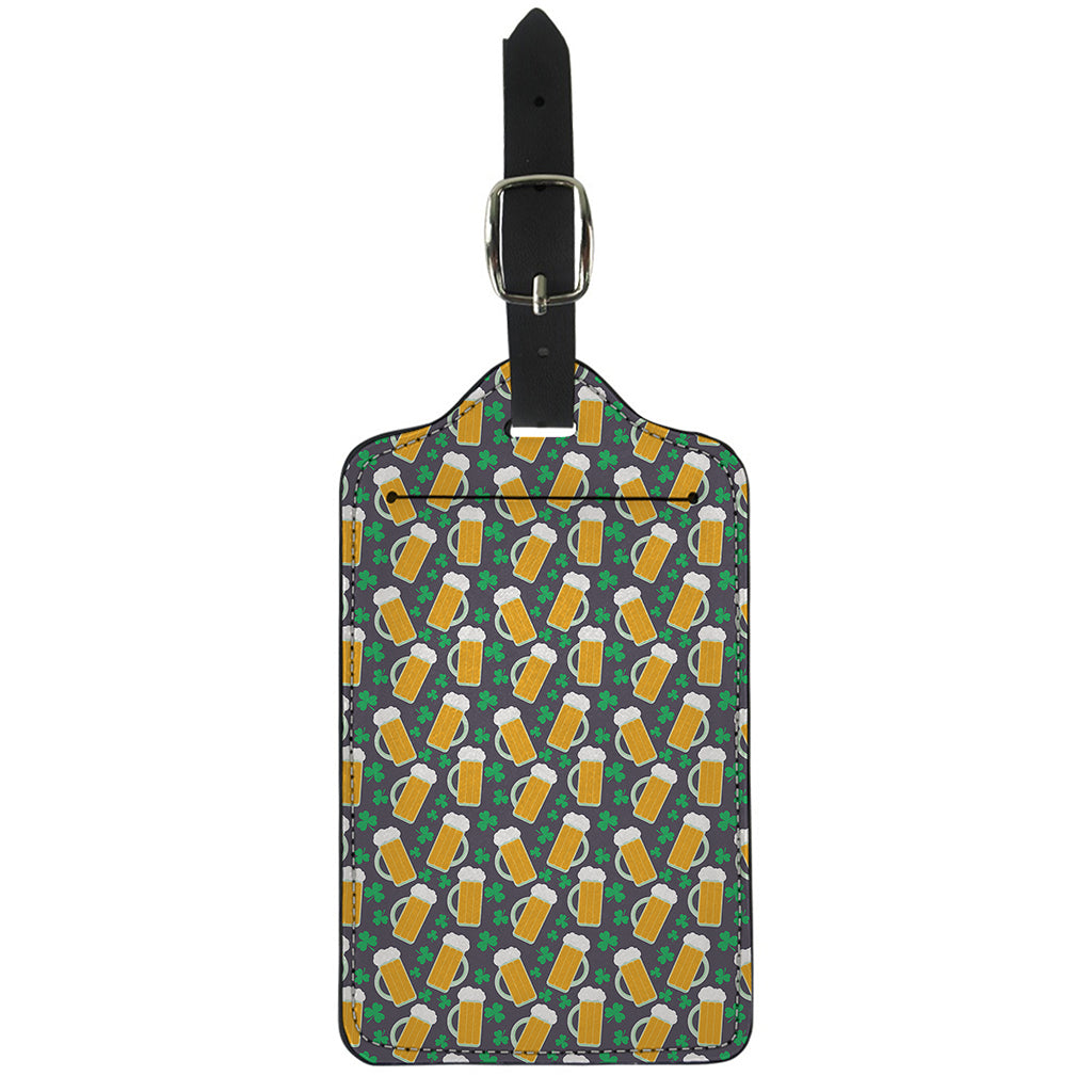 Clover And Beer St. Patrick's Day Print Luggage Tag
