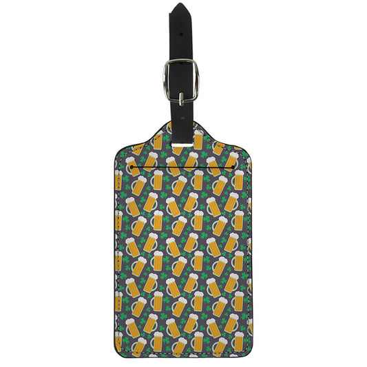 Clover And Beer St. Patrick's Day Print Luggage Tag