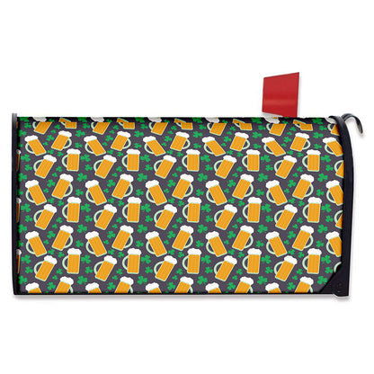 Clover And Beer St. Patrick's Day Print Mailbox Cover