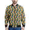 Clover And Beer St. Patrick's Day Print Men's Bomber Jacket