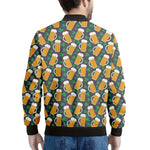 Clover And Beer St. Patrick's Day Print Men's Bomber Jacket