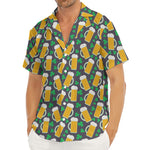 Clover And Beer St. Patrick's Day Print Men's Deep V-Neck Shirt