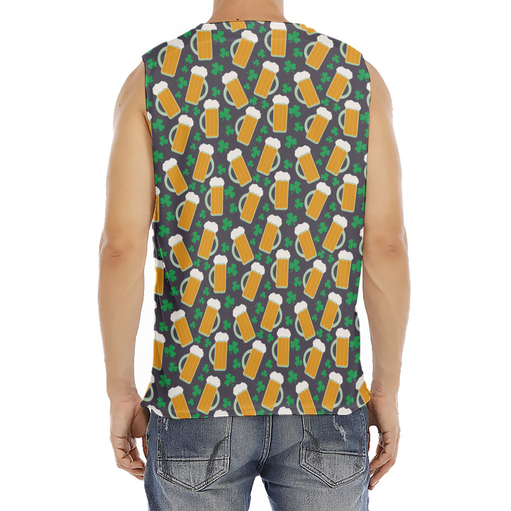 Clover And Beer St. Patrick's Day Print Men's Fitness Tank Top
