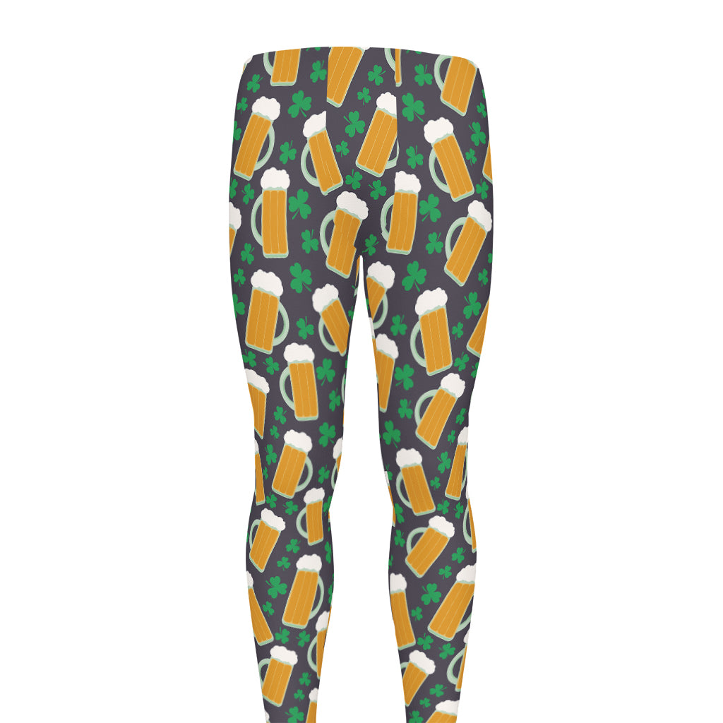 Clover And Beer St. Patrick's Day Print Men's leggings