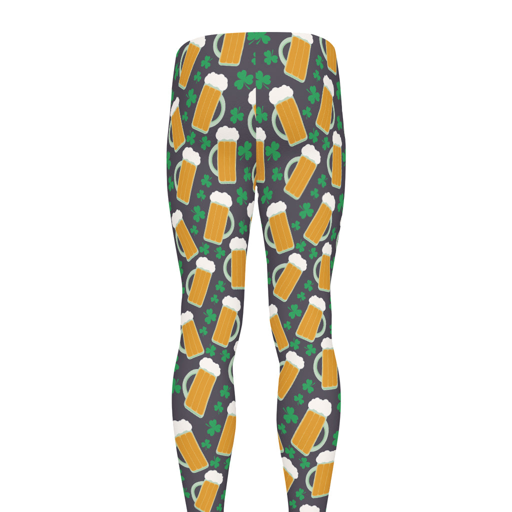 Clover And Beer St. Patrick's Day Print Men's leggings