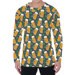 Clover And Beer St. Patrick's Day Print Men's Long Sleeve T-Shirt