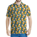 Clover And Beer St. Patrick's Day Print Men's Polo Shirt