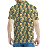 Clover And Beer St. Patrick's Day Print Men's Polo Shirt