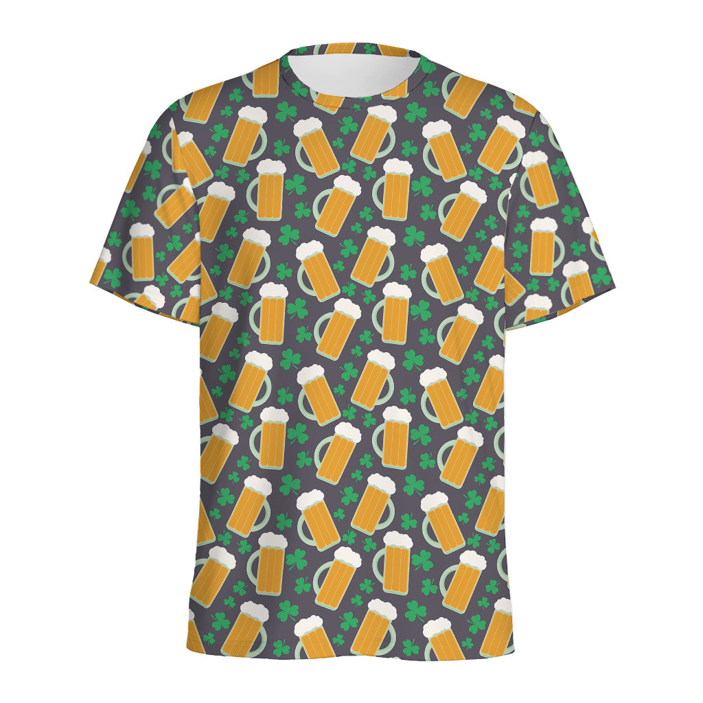 Clover And Beer St. Patrick's Day Print Men's Sports T-Shirt