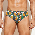 Clover And Beer St. Patrick's Day Print Men's Swim Briefs