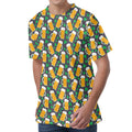 Clover And Beer St. Patrick's Day Print Men's Velvet T-Shirt