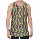 Clover And Beer St. Patrick's Day Print Men's Velvet Tank Top