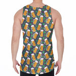 Clover And Beer St. Patrick's Day Print Men's Velvet Tank Top