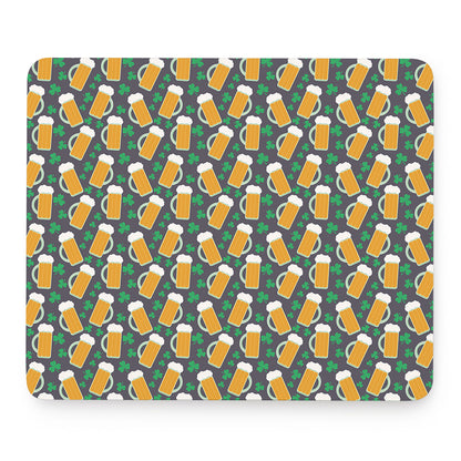 Clover And Beer St. Patrick's Day Print Mouse Pad