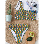 Clover And Beer St. Patrick's Day Print One Shoulder Bikini Top