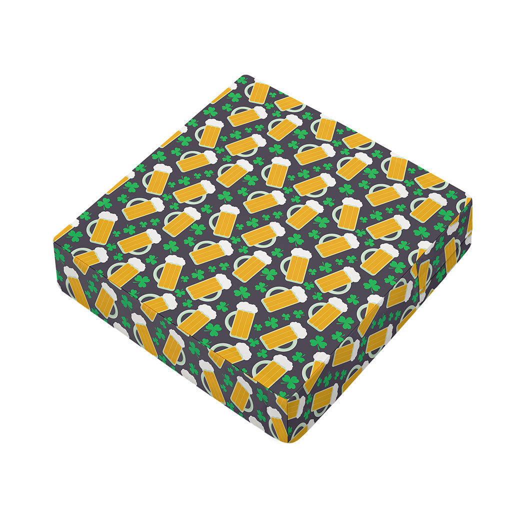 Clover And Beer St. Patrick's Day Print Outdoor Seat Cushion Cover