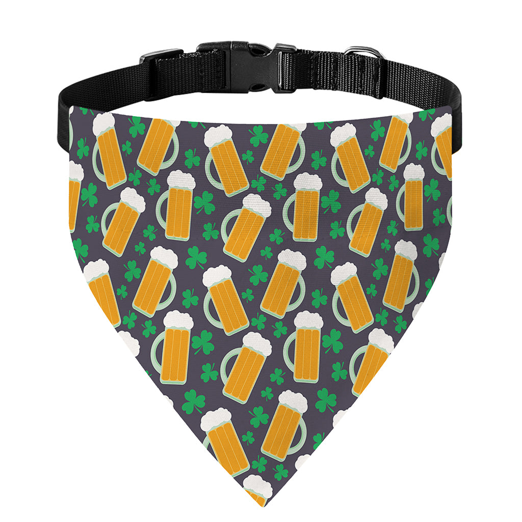 Clover And Beer St. Patrick's Day Print Over The Collar Dog Bandana