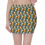 Clover And Beer St. Patrick's Day Print Pencil Mini Skirt
