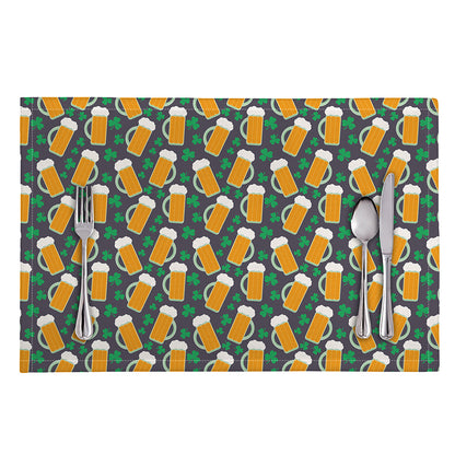 Clover And Beer St. Patrick's Day Print Placemat