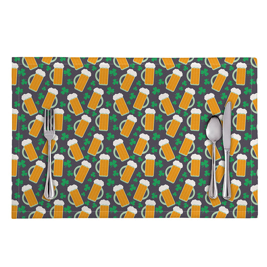 Clover And Beer St. Patrick's Day Print Placemat
